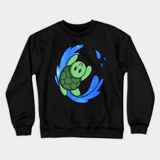 Turtle's Sparkly Wave Crewneck Sweatshirt